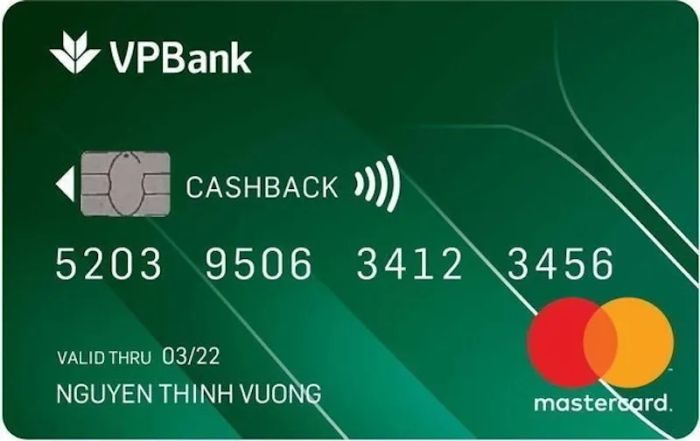 Hình ảnh Thẻ Debit VPBank Cashback Mastercard - Ảnh 1