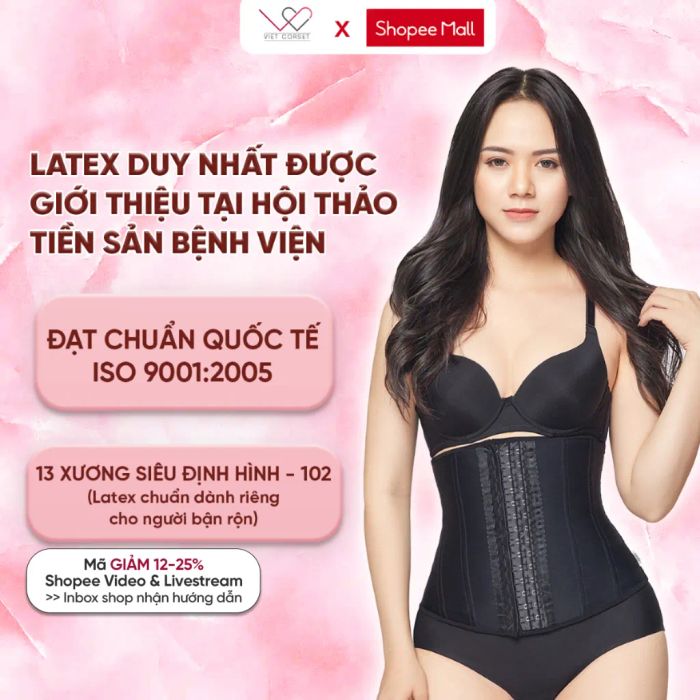 Hình ảnh thực tế đai nịt bụng Latex Viet Corset Slim 102