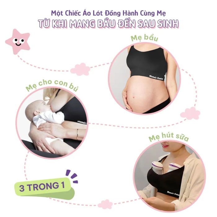 Hình ảnh thực tế áo lót 3in1 Mama's Choice