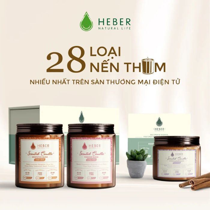 Hình ảnh minh họa nến thơm Heber Natural Life (Nguồn: Internet)
