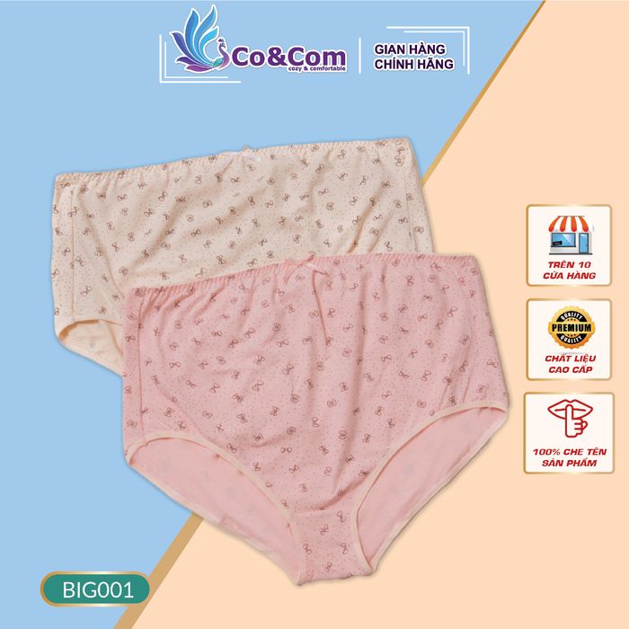 Quần Lót Bầu Cotton Tre Co&Com - Hình ảnh chi tiết thiết kế nơ chấm bi độc đáo
