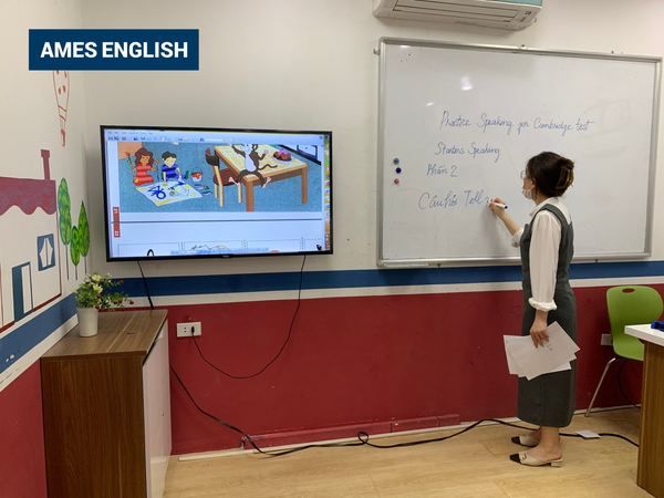 Giờ học tương tác sôi nổi tại AMES English Hạ Long