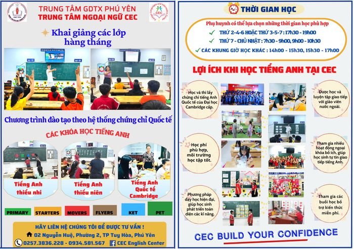 Hình ảnh sinh động của Trung tâm Anh ngữ CEC English Center, nơi truyền cảm hứng cho học viên chinh phục tiếng Anh.