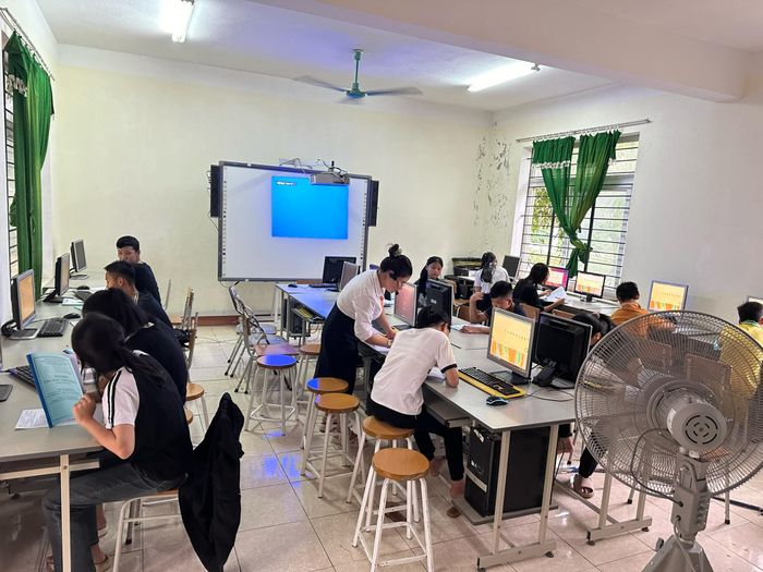 Hình ảnh lớp học kế toán thực hành tại An Hiểu Minh