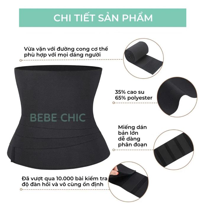 Hình ảnh thực tế đai nịt bụng BEBECHIC cho mẹ sau sinh