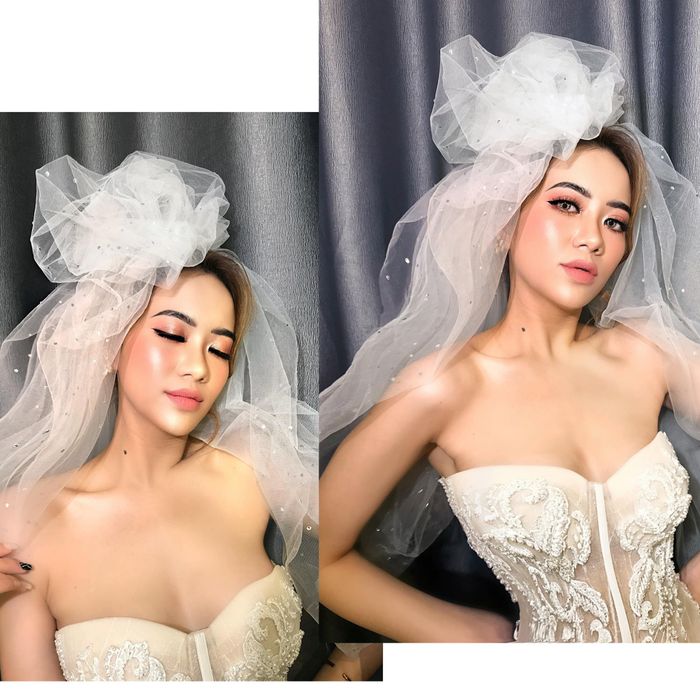 Hình ảnh cô dâu lộng lẫy được make-up bởi Nguyễn Tuyết Trâm