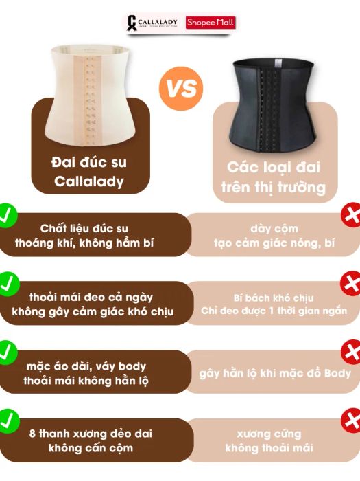 Hình ảnh thực tế đai nịt bụng CallaLady