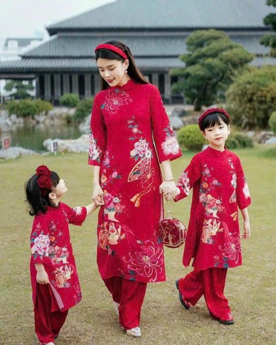 BST áo dài Tết tinh xảo tại Xưởng may Hoàng Mai - Ảnh 1