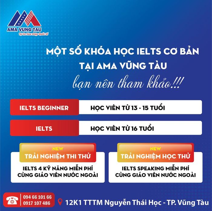 Hình ảnh lớp học hiện đại tại Trung Tâm Anh Ngữ AMA Vũng Tàu