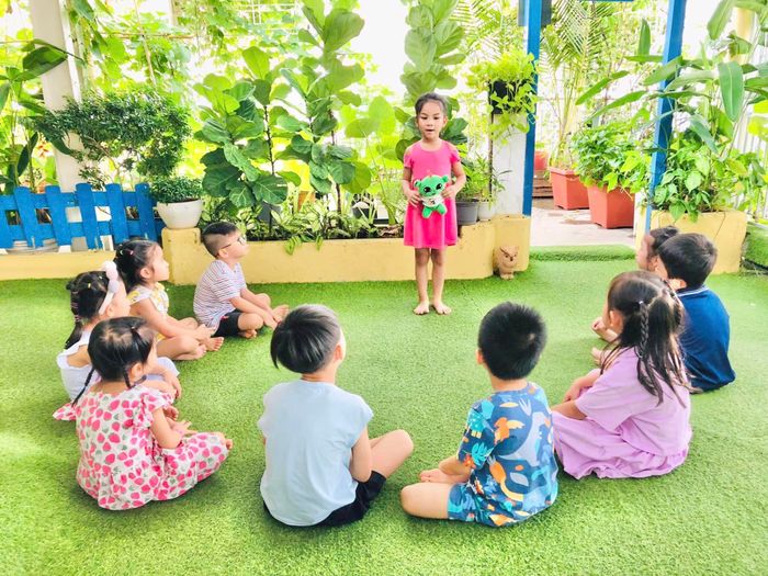 Hình ảnh không gian học tập tại trường mầm non song ngữ Kindy Town