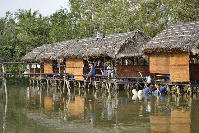 Không gian xanh mát tại hồ câu