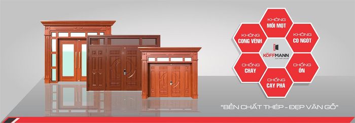 Bộ sưu tập cửa thép Koffmann - Thiết kế đẳng cấp, an toàn vượt trội