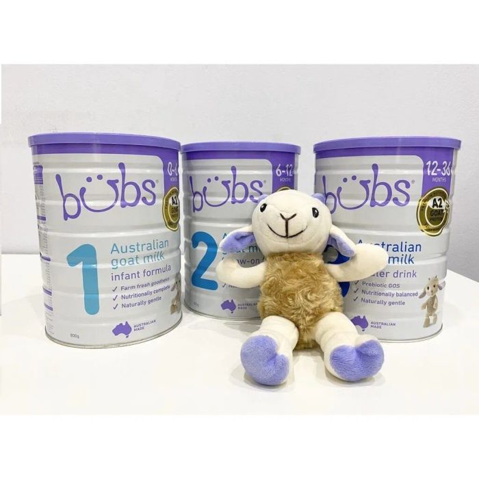 Hình ảnh bao bì Sữa dê Bubs Australian Goat Milk
