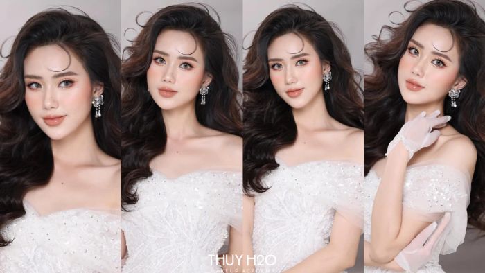 Vẻ đẹp tự nhiên của cô dâu tại Thủy H2O Makeup Academy
