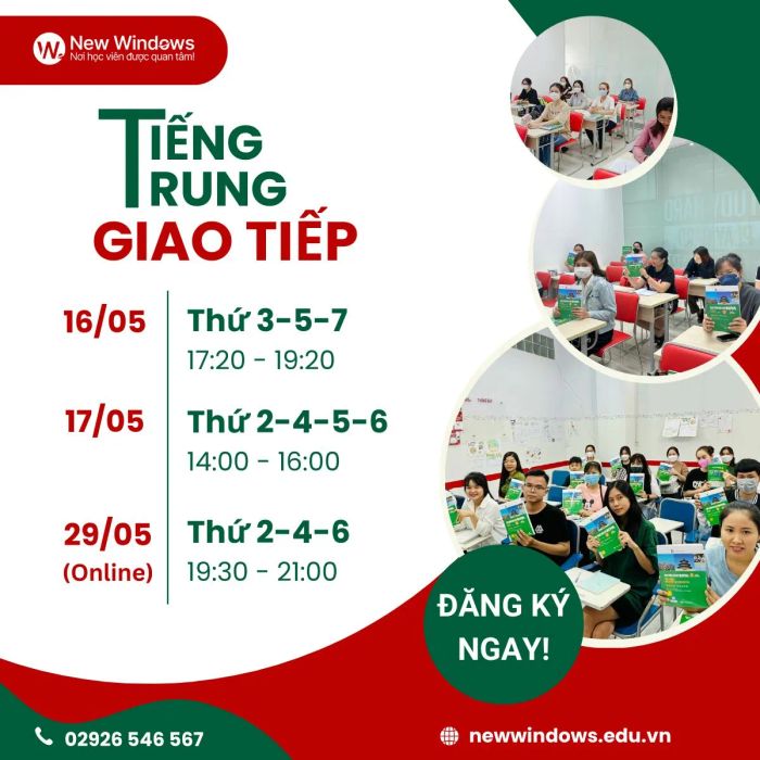 Hình ảnh lớp học tiếng Trung tại New Windows Cần Thơ