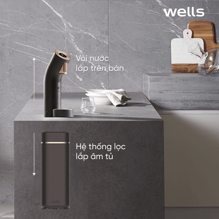 Hình ảnh 2 máy lọc nước Wells - Sự kết hợp hoàn mỹ giữa công nghệ và thẩm mỹ