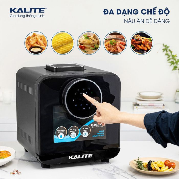 Hình ảnh thực tế nồi chiên không dầu Kalite phiên bản mới nhất