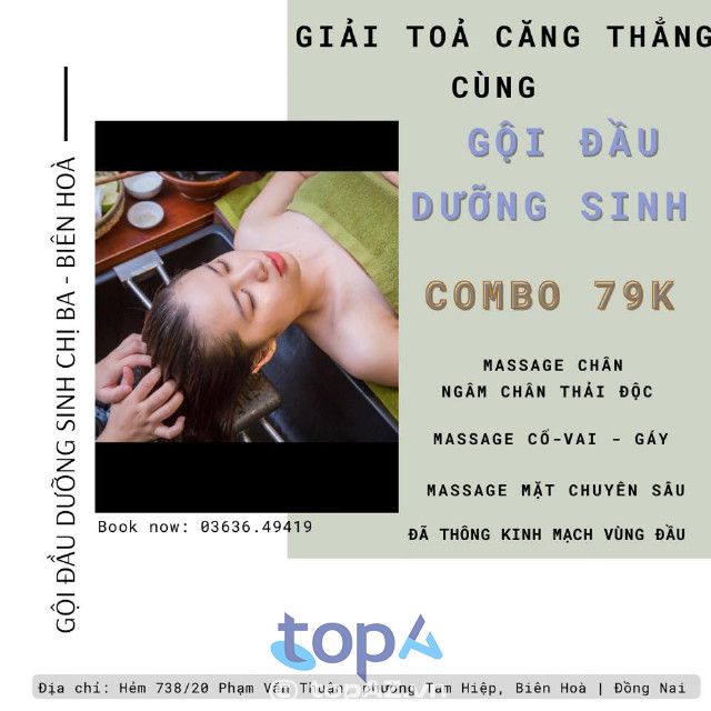 Gội Đầu Dưỡng Sinh Chị Ba - Địa chỉ vàng chăm sóc tóc tại Biên Hòa