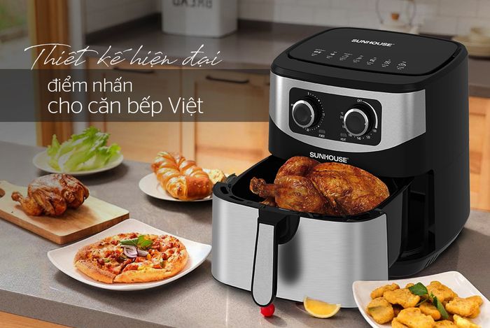 Hình ảnh minh họa nồi chiên không dầu Sunhouse