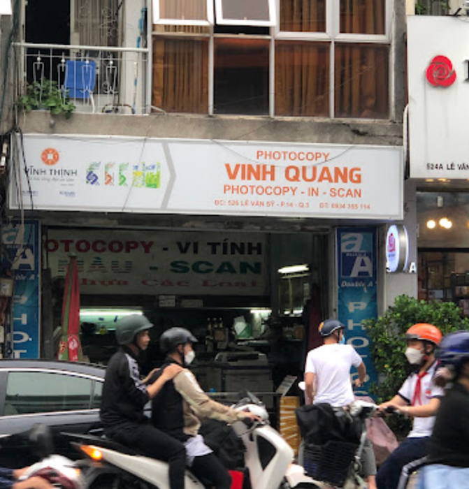 Không gian làm việc hiện đại tại Dịch Vụ Photocopy Vinh Quang