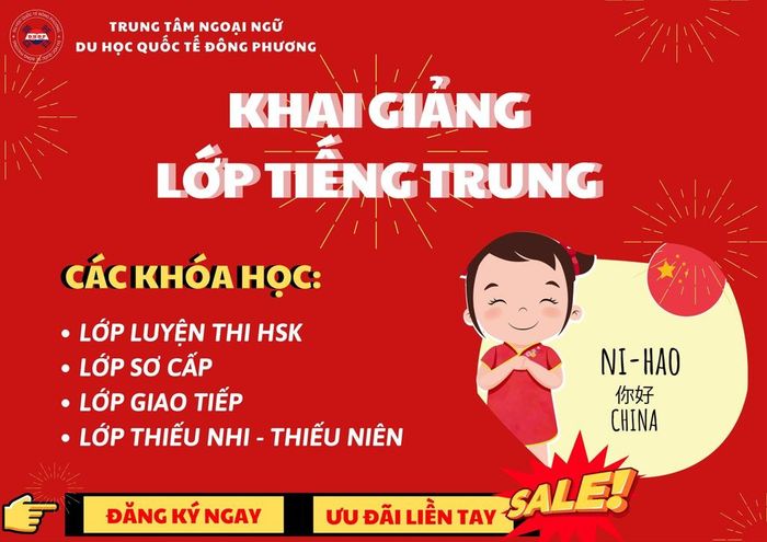 Hình ảnh lớp học ngoại ngữ tại Trung Tâm Đông Phương