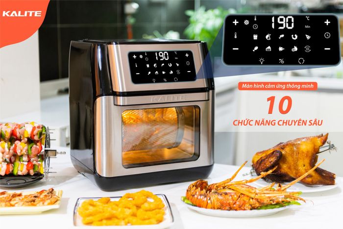 Hình ảnh minh họa nồi chiên không dầu Kalite trong quá trình sử dụng