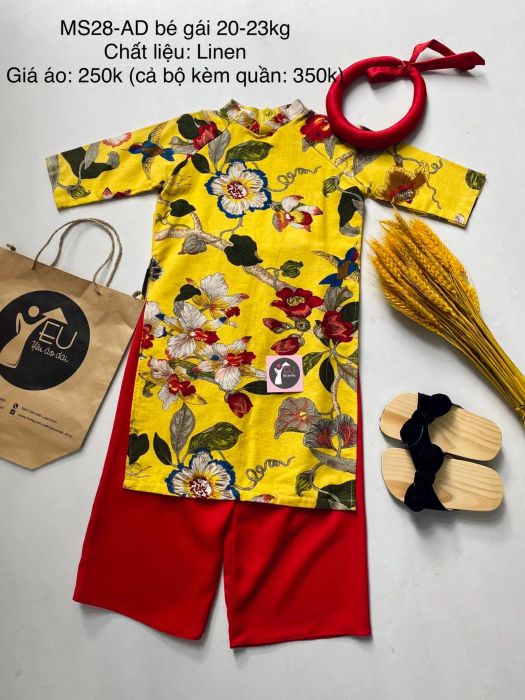 Bộ sưu tập áo dài Tết cho bé tại Yêu Áo Dài Shop - Khoảnh khắc xuân ngập tràn sắc màu
