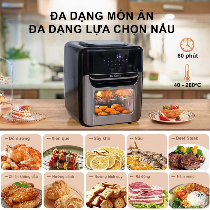 Hình ảnh thực tế nồi chiên Kuchen - Kết hợp hoàn hảo giữa thẩm mỹ và công nghệ