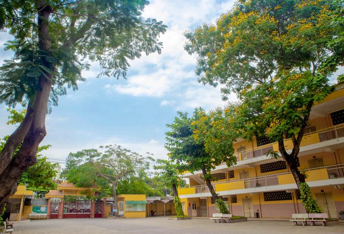 Không gian xanh mát tại THPT Nguyễn Thượng Hiền