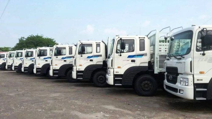 Hình ảnh đội xe vận tải Tiến Phát