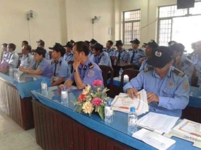 Hình ảnh đội ngũ bảo vệ chuyên nghiệp của Nam Long TG