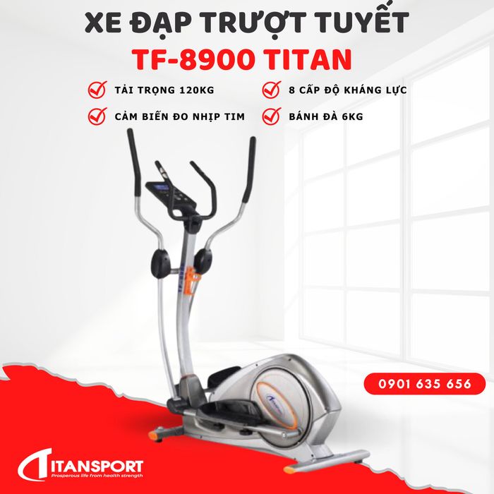 Hình ảnh chi tiết xe đạp tập Titan Sport - Thiết kế chuyên nghiệp, bền bỉ