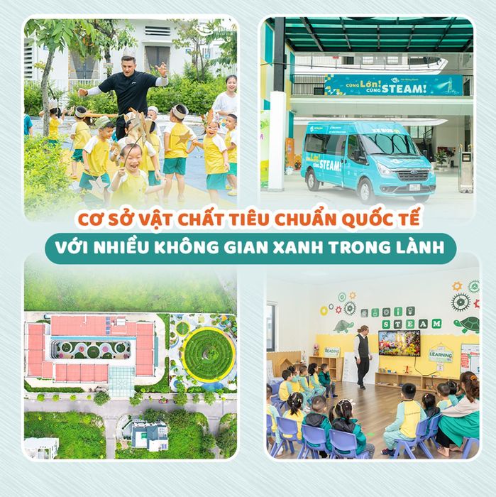 Không gian xanh mát tại Hải Đăng Xanh Preschool