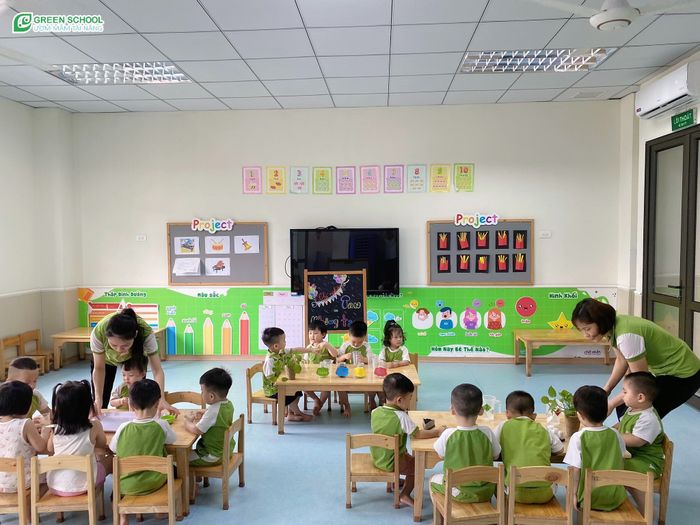 Hình ảnh khuôn viên xanh mát tại Green School Bắc Giang