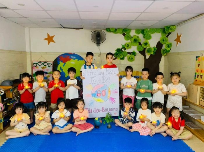 Không gian học tập tràn đầy năng lượng tại Happy Smile Montessori