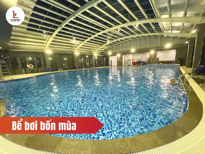 Góc nhìn toàn cảnh bể bơi đẳng cấp tại Lucifer Fitness & Yoga