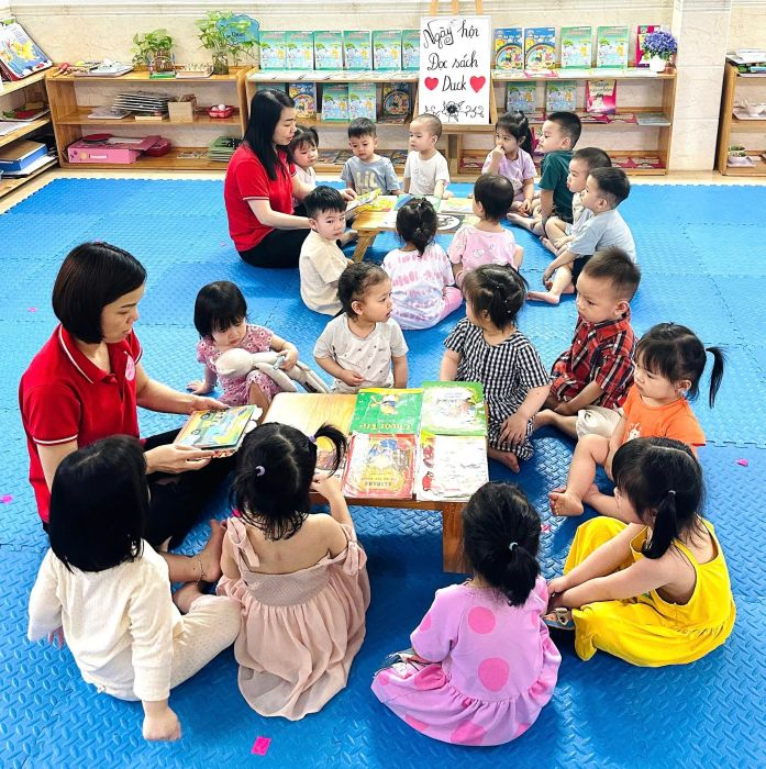Góc học tập sáng tạo tại Trường mầm non Happy Smile-Montessori