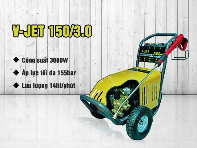 Hình ảnh chân thực về máy rửa xe cao áp V-JET phiên bản cao cấp