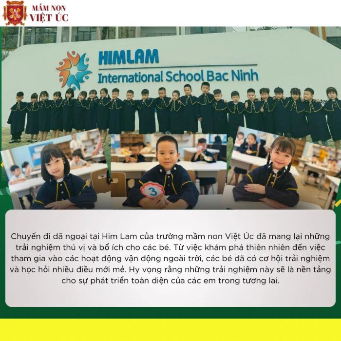 Không gian học tập đầy sáng tạo tại Mầm non Việt Úc