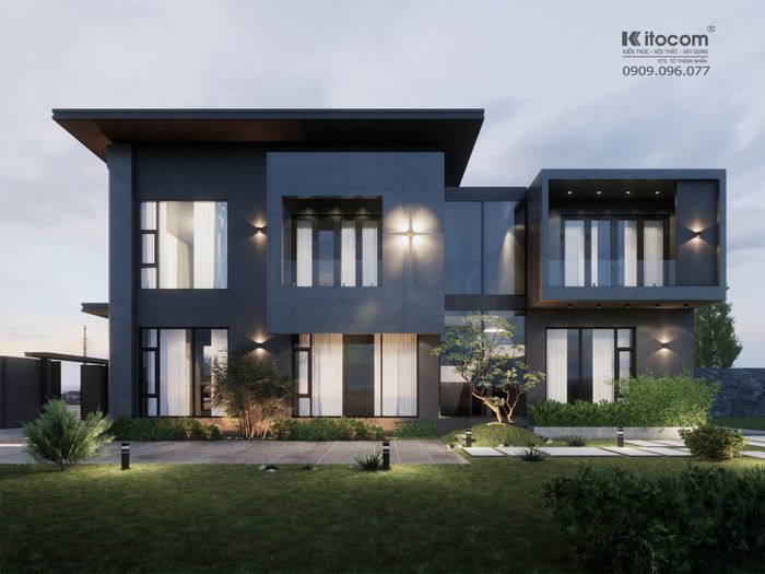 Hình ảnh thiết kế biệt thự hiện đại bởi Kitocom