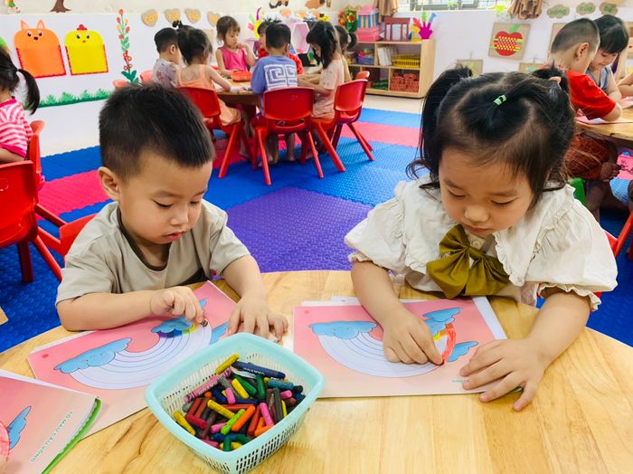 Hình ảnh khuôn viên xanh mát của Trường MN Sao Mai