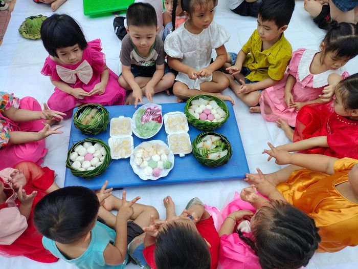 Hình ảnh khuôn viên xanh mát tại Trường Mầm non Long Tuyền
