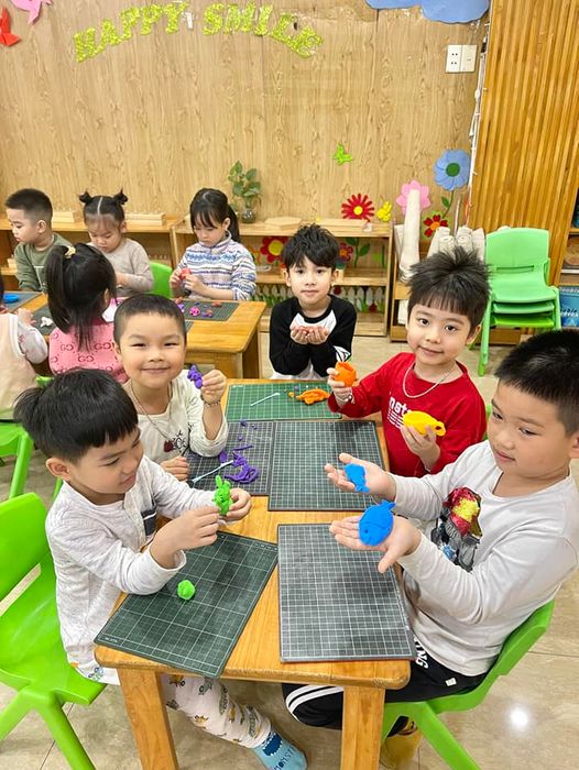 Góc học tập sáng tạo tại Happy Smile Montessori