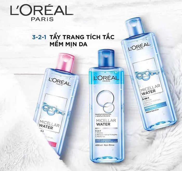 Hình ảnh chai nước tẩy trang L’Oreal Paris sang trọng