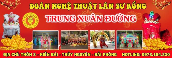 Hình ảnh ấn tượng của Đoàn Nghệ Thuật Lân Sư Rồng Trung Xuân Đường trong màn trình diễn chuyên nghiệp