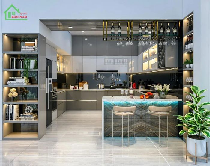 Không gian bếp sang trọng với thiết kế từ Nội Thất Bảo Nam