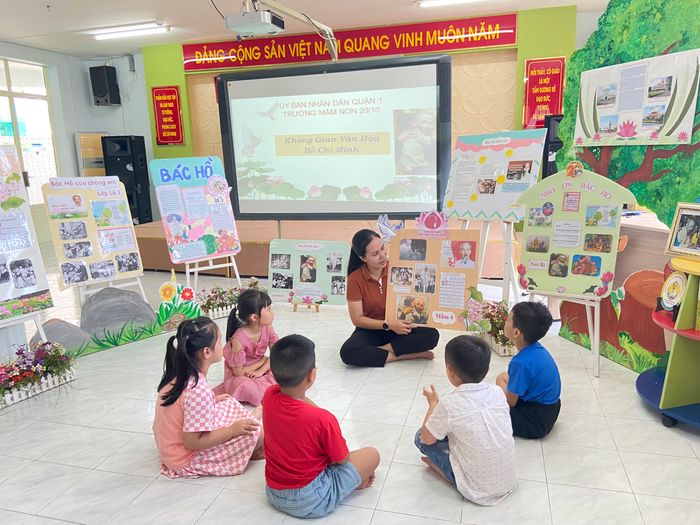 Hình ảnh khu vui chơi sáng tạo tại Trường Mầm non 20/10