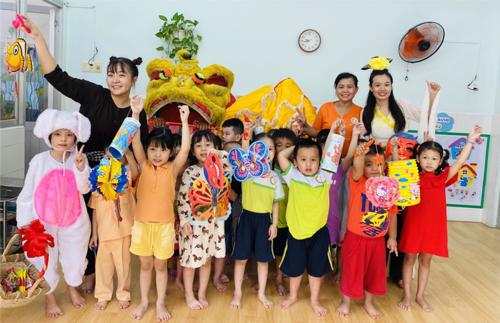 Khu vui chơi sáng tạo dành cho các bé tại Trường Mầm non Cô Giang