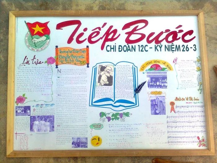 Mẫu báo tường chủ đề Tiếp bước cha anh hình ảnh 1