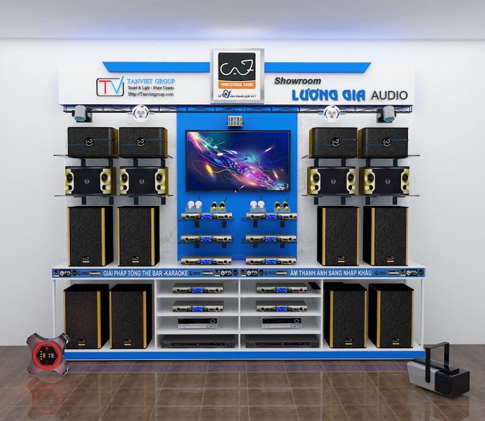 Không gian trưng bày hiện đại tại Audio Lương Gia